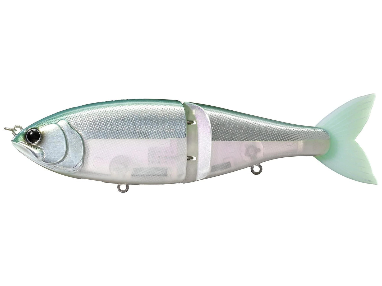 Realistic fish-shaped lure on a white background