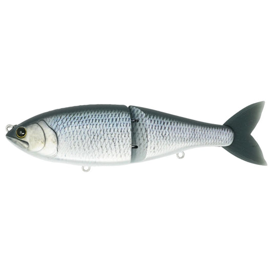 Fishing lure shaped like a fish on a white background